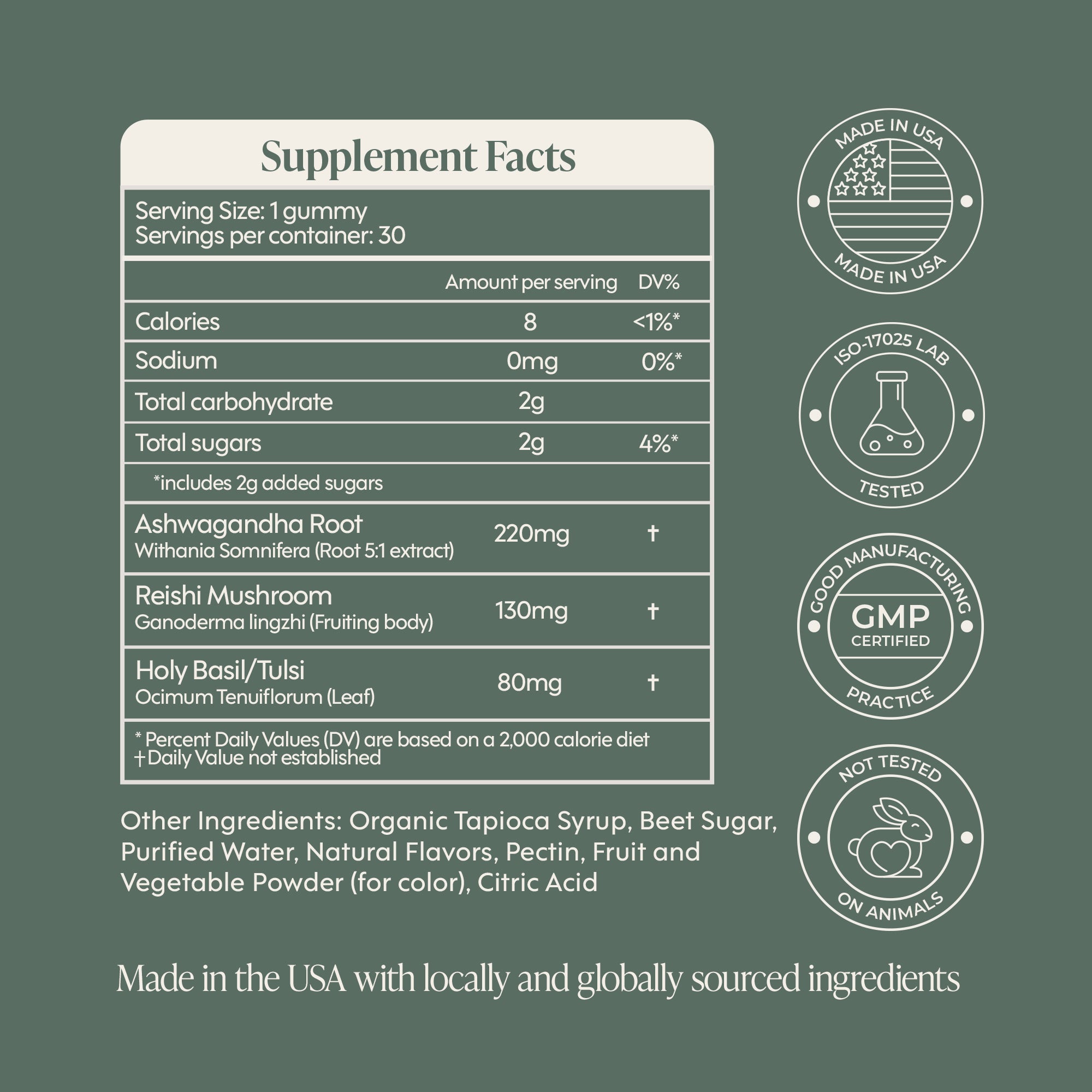 Adrift and Calm Ayurvedic Herbs and Mushroom Wellness Gummies